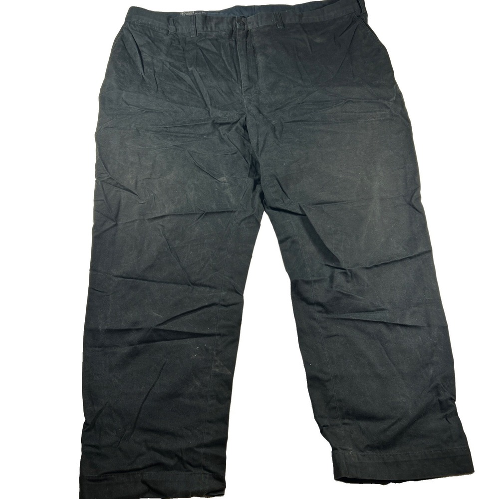 VTG Polo Ralph Lauren Prospect Pants Mens 46x30 Black Classic Chino 100% Cotton - Picture 1 of 7